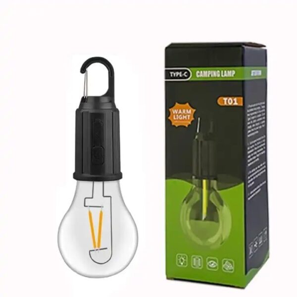 Camping Lamp Rechargeable Camping Hanging Bulb with 3 Modes Tent Lamp Decorative Tent Lamp for Camping, Hiking, Backpacking, Emergency Outage