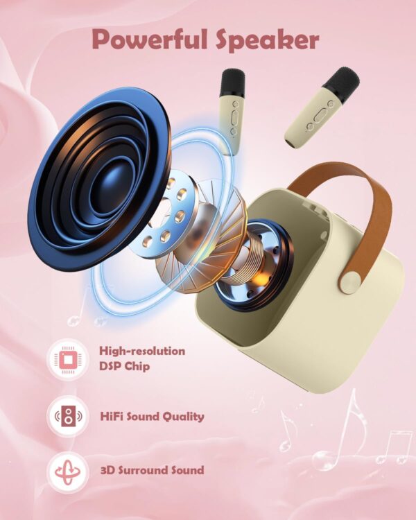 k12 Wireless Karaoke Mic Speaker: K12 with RGB, 5W Bluetooth 10 W Bluetooth - Image 2