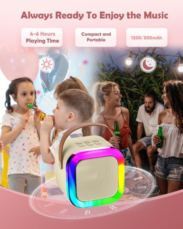 k12 Wireless Karaoke Mic Speaker: K12 with RGB, 5W Bluetooth 10 W Bluetooth - Image 3