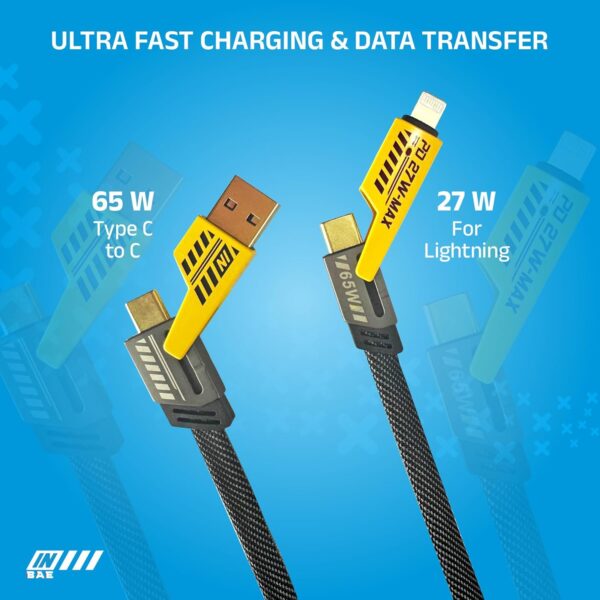 4-in-1 Fast Charging Cable – 65W Power & Universal Compatibility - Image 4