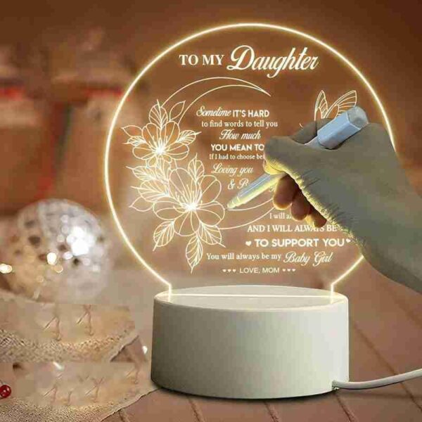 3D Creative Visualization Lamp - Acrylic Illusion Message Board Night Light | rewritable Table lamp for Study | LED Light Office Home Decor Gift - Image 3