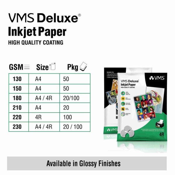 VMS Deluxe Inkjet Paper High-Quality Printing for Every Need | NEXLYRA - Image 2