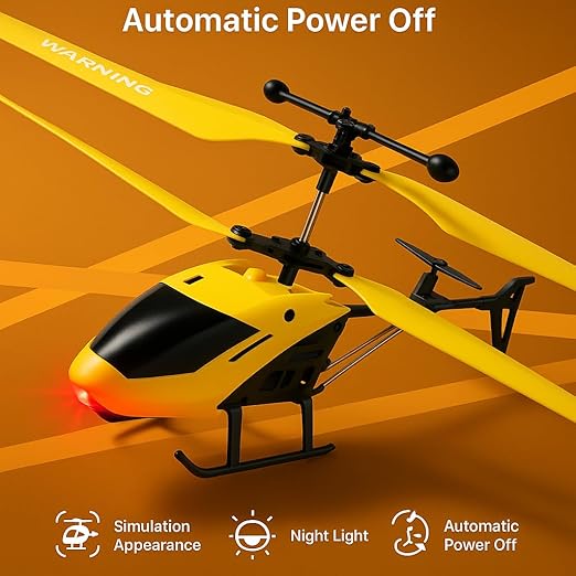 RC Helicopter with Hand Gravity Sensor - 360° Evo-Gyro Induction & Auto-Hover, 2.4GHz Remote Control Helicopter for Kids & Adults, Easy to Fly Indoor Flying Toy - Image 6