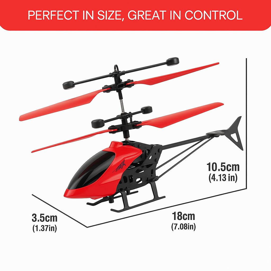 RC Helicopter with Hand Gravity Sensor - 360° Evo-Gyro Induction & Auto-Hover, 2.4GHz Remote Control Helicopter for Kids & Adults, Easy to Fly Indoor Flying Toy - Image 2