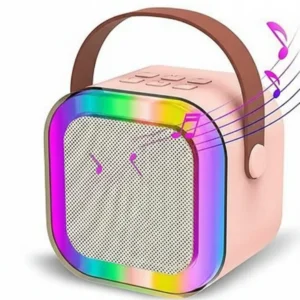 Mini K12 Wireless Speaker for Travel & Party | RGB LED Light System | Compact K12 Bluetooth Speaker | TF Card/USB/AUX Playback | Loud Sound