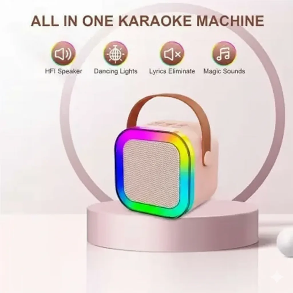 Mini K12 Wireless Speaker for Travel & Party | RGB LED Light System | Compact K12 Bluetooth Speaker | TF Card/USB/AUX Playback | Loud Sound - Image 2