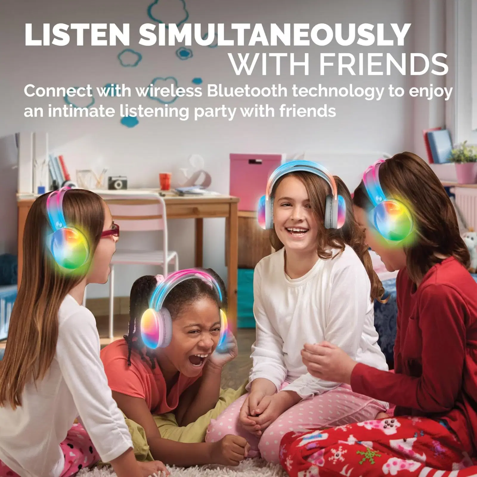 B30 RGB Wireless Bluetooth Gaming Headphone - Over-Ear Headset with Dynamic RGB Lights, Stereo Sound, Built-in Mic for PC, Mobile & Gaming - Image 4