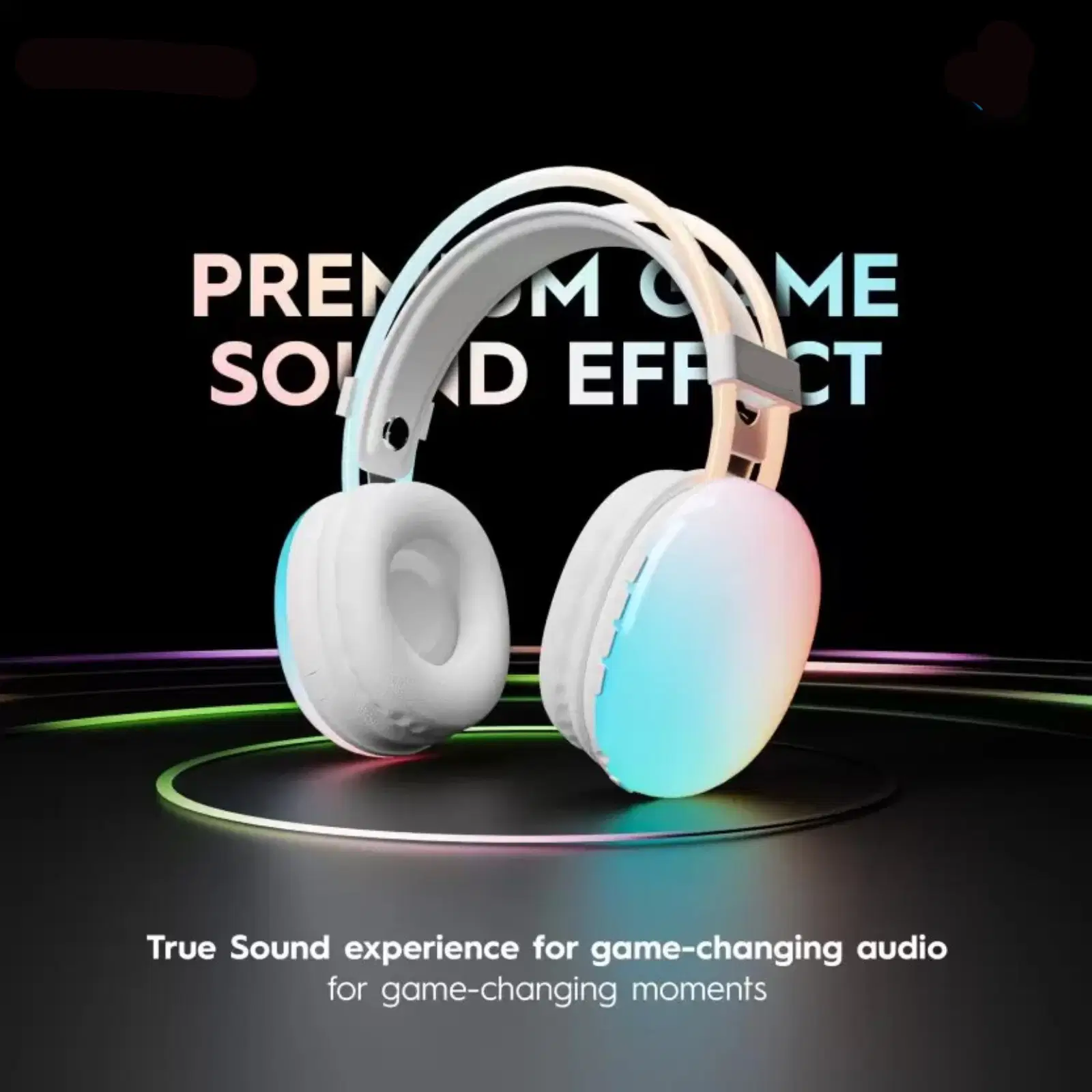 B30 RGB Wireless Bluetooth Gaming Headphone - Over-Ear Headset with Dynamic RGB Lights, Stereo Sound, Built-in Mic for PC, Mobile & Gaming