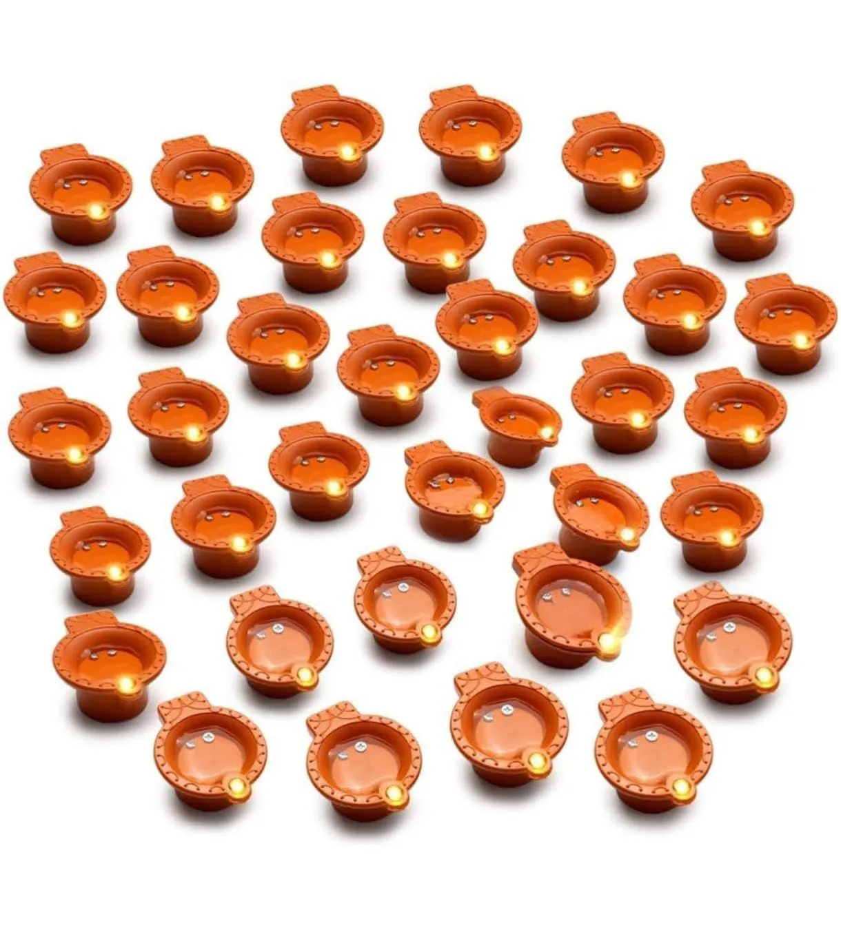 Water Sensor Diya - 6 Pcs Flameless LED Diya Lights for Home & Festival Decoration