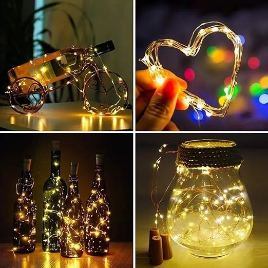 Wine Bottle Lights - Copper Wire Fairy Lights for Decoration, DIY Home, Party & Wedding | Battery Operated String Lights (Warm White) OR ( Multi Colors ) - Image 9