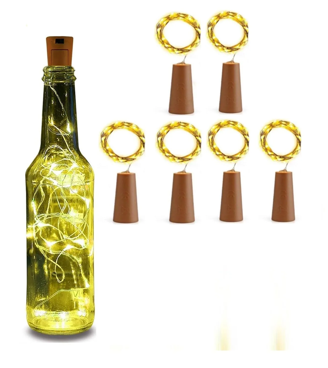 Wine Bottle Lights - Copper Wire Fairy Lights for Decoration, DIY Home, Party & Wedding | Battery Operated String Lights (Warm White) OR ( Multi Colors ) - Image 5