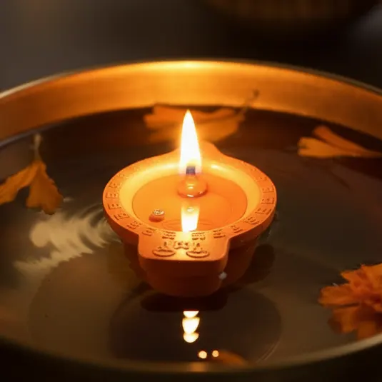 Water Sensor Diya - 6 Pcs Flameless LED Diya Lights for Home & Festival Decoration - Image 3