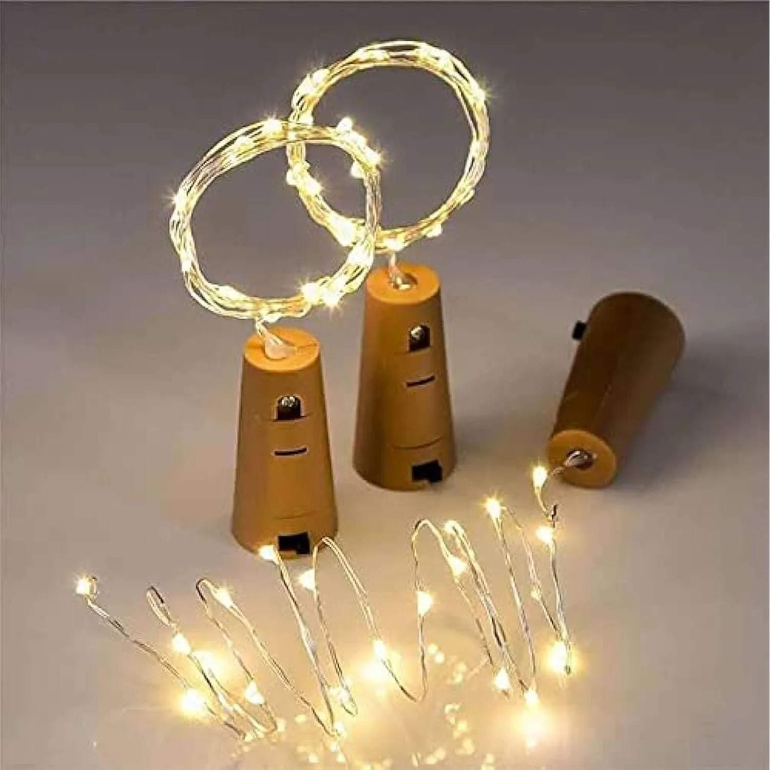Wine Bottle Lights - Copper Wire Fairy Lights for Decoration, DIY Home, Party & Wedding | Battery Operated String Lights (Warm White) OR ( Multi Colors )