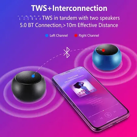 M3 Mini Bluetooth Speaker - Portable Wireless Speaker with Rich Bass, 10H Playtime, IPX5 Waterproof, HD Sound & Built-in Mic for Outdoor, Travel, and Home Use - Image 7