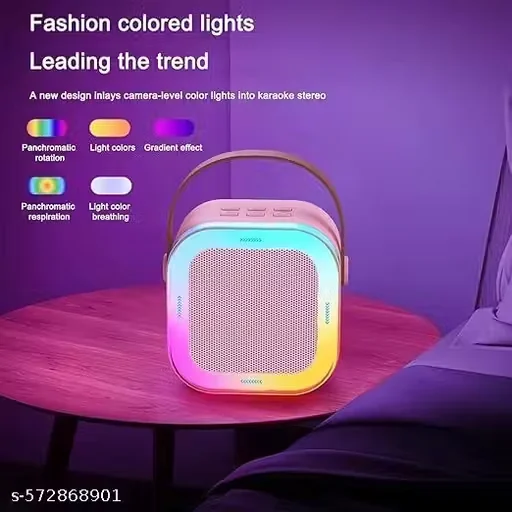 Mini K12 Wireless Speaker for Travel & Party | RGB LED Light System | Compact K12 Bluetooth Speaker | TF Card/USB/AUX Playback | Loud Sound - Image 4