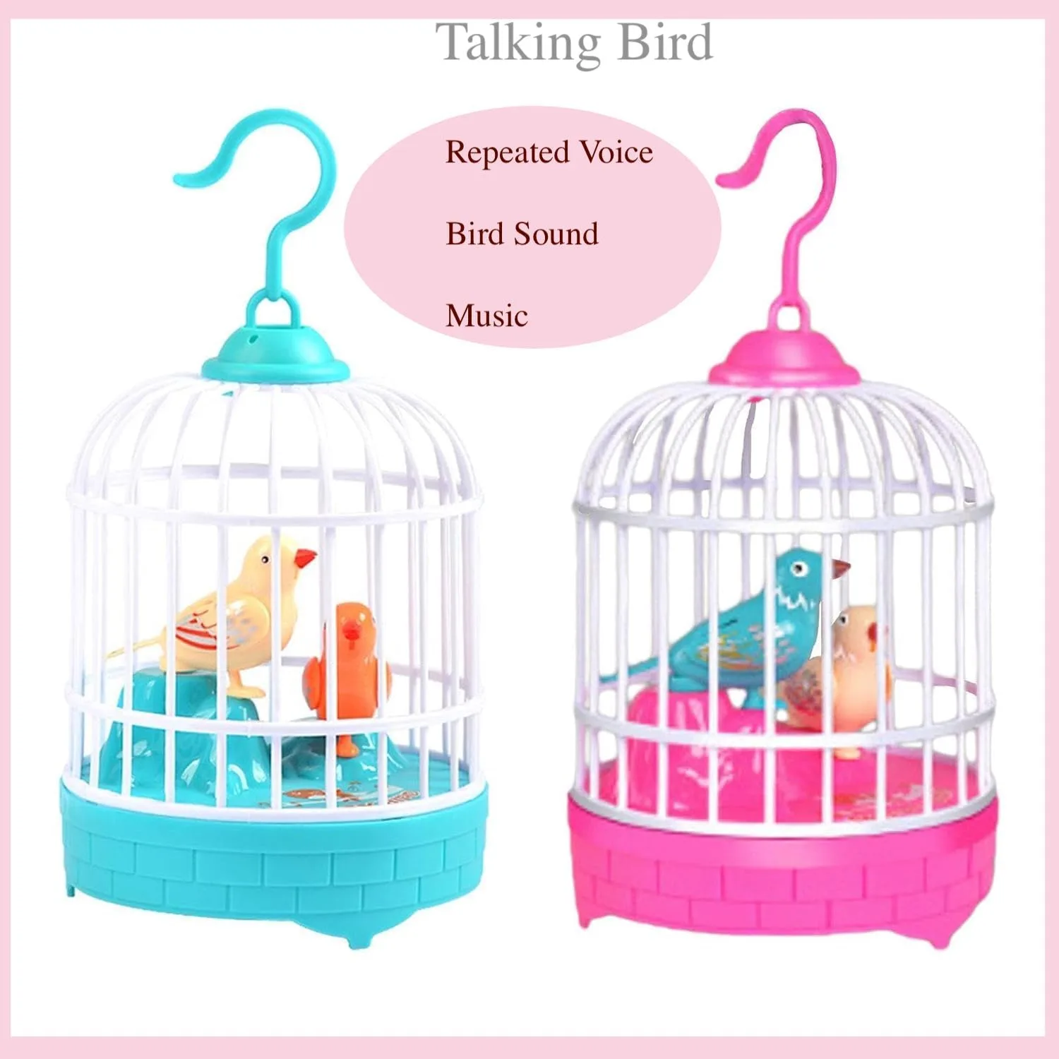 Interactive Talking Bird Toy - Singing, Repeating Parrot in Decorative Cage | Educational & Entertaining Gift for Kids, Toddlers & Children - Image 3